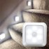 6leds Wireless Motion Sensor Night Light 120 Degree Angle Battery Powered Cabinet Closet Stair Lamp silver white light