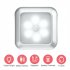 6leds Wireless Motion Sensor Night Light 120 Degree Angle Battery Powered Cabinet Closet Stair Lamp silver white light