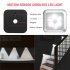 6leds Wireless Motion Sensor Night Light 120 Degree Angle Battery Powered Cabinet Closet Stair Lamp silver white light