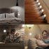 6leds Wireless Motion Sensor Night Light 120 Degree Angle Battery Powered Cabinet Closet Stair Lamp silver white light