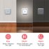 6leds Wireless Motion Sensor Night Light 120 Degree Angle Battery Powered Cabinet Closet Stair Lamp silver white light