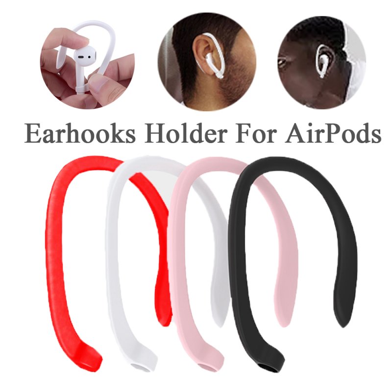 1 Pair Protective Earhooks Holder Secure Fit Hooks for Airpods Apple Wireless Earphones Accessories Silicone Sports Anti-lost 