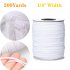 6mm Width Elastic Bands for Sewing Braided Elastic Cord Elastic String Rope Elastic Band 200 yards