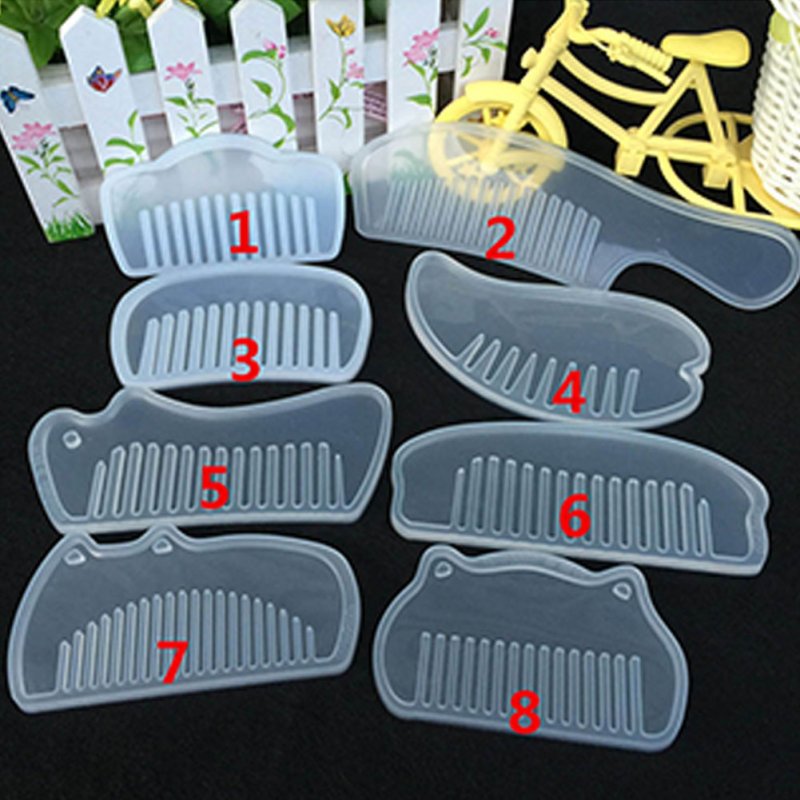 6pcs/8pcs Uv Resin Silicone Comb  Mold Epoxy Resin Molds For Diy Jewelry Making Tools 8-piece set (1#-8#)