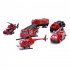 6pcs Alloy Cars Set Simulation Diecast Car Model Ornaments For Boys Girls Birthday Christmas Gifts VB8702 Firefighting