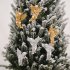 6pcs Christmas Angel Pendant Gold Silver Creative Little Angel Christmas Tree Doll Decor Angel Pendant Silver