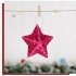 6pcs Diy Gillter Stars Christmas Pendant Xmas Tree Ornament with Hanging Thread for Christmas Party Decoration Colorful