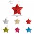 6pcs Diy Gillter Stars Christmas Pendant Xmas Tree Ornament with Hanging Thread for Christmas Party Decoration Colorful