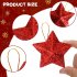 6pcs Diy Gillter Stars Christmas Pendant Xmas Tree Ornament with Hanging Thread for Christmas Party Decoration Colorful