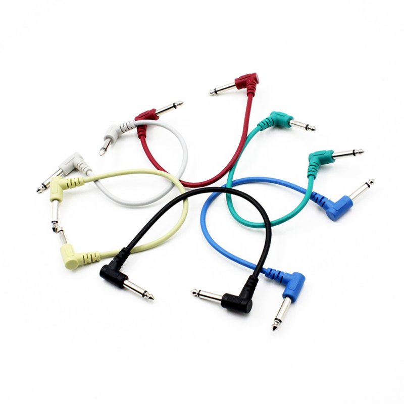 6pcs Electric Guitar Connector Gt-66 Colorful Connecting Wire Accessories