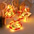 6pcs Hanging Christmas Lamp Cute Cartoon Snowman Socks Shape Creative Gifts For Christmas Tree New Year Decoration 6 piece set