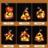 6pcs Hanging Christmas Lamp Cute Cartoon Snowman Socks Shape Creative Gifts For Christmas Tree New Year Decoration 6 piece set