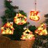 6pcs Hanging Christmas Lamp Cute Cartoon Snowman Socks Shape Creative Gifts For Christmas Tree New Year Decoration 6 piece set