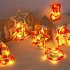 6pcs Hanging Christmas Lamp Cute Cartoon Snowman Socks Shape Creative Gifts For Christmas Tree New Year Decoration 6 piece set