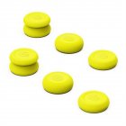 6pcs Joystick Cap Compatible For Steam Deck Fps/tps Chicken Eating Artifact Silicone Non-slip Thumbstick Cover Yellow