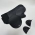 6pcs Kitchen Silicone Oven Mittens Set Heat Resistant Anti scalding Mini Oven Gloves With Hot Pads Pot Holders all Black