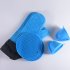 6pcs Kitchen Silicone Oven Mittens Set Heat Resistant Anti scalding Mini Oven Gloves With Hot Pads Pot Holders blue