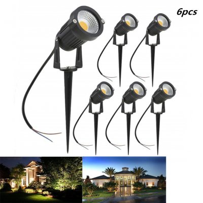 Wholesale 6pcs Led 5w Cob Ground Lamp Waterproof Lawn Pin Lamp For