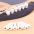 6pcs Natural Cattle Bone Guitar Nut  Saddle Bridge Pin Pins Puller for Folk Guitar Replacement Accessories white