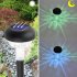 6pcs Outdoor Led Solar Lights Colorful Ip65 Waterproof Garden Light For Lawn Patio Yard Decoration white light