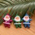 6pcs Plastic Christmas  Decorations Santa Claus Ornaments Pendant Accessories Six pendants for the elderly  6 pcs 1 pack 