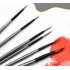 6pcs set Nylon Delineating Line Pen Professional Painting Brush Silver