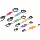 6pcs/set Stainless Steel Colored Double-head Measuring Spoons 6-piece set