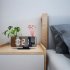 7 4 Inch Led Digital Projector Snooze Clock Acrylic Mirror Double Alarm Clocks Projection Wakeup Clock black body white letter