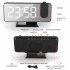 7 4 Inch Led Digital Projector Snooze Clock Acrylic Mirror Double Alarm Clocks Projection Wakeup Clock black body white letter