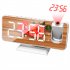 7 4 Inch Led Digital Projector Snooze Clock Acrylic Mirror Double Alarm Clocks Projection Wakeup Clock bold body blue letter