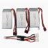 7 4V 1700mah Lithium Battery for 9200 9200E 9205E 9202E 9203E 9204E 9206E 2 4G 1 10 Full Scale RC Car 3PCS battery 3in1 charger