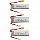 7.4V 600mAh Lithium Battery for XK K130 6 Channels Brushless Aileron 3D <span style='color:#F7840C'>Helicopter</span> Accessories 3pcs