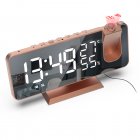 7.5 Inch Projection  Alarm  Clock Fm Radio Timer With Projection Snooze Clock Led Digital Clock Double Alarm Clock Led Digital Projector Rose gold