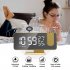 7 5 Inch Projection  Alarm  Clock Fm Radio Timer With Projection Snooze Clock Led Digital Clock Double Alarm Clock Led Digital Projector gold