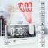 7 5  Led Digital Projector 180 Degree Adjustable Brightness Dual Alarm Clock Fm Radio Timer black body white character