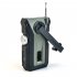 7 5W Hand Crank Radio With 4000mAh Battery AM FM WB 87 108 MHZ 520 1710 KHZ 162 400 162 550MHZ LED Flashlight Emergency Radio ArmyGreen