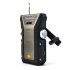7 5W Hand Crank Radio With 4000mAh Battery AM FM WB 87 108 MHZ 520 1710 KHZ 162 400 162 550MHZ LED Flashlight Emergency Radio ArmyGreen