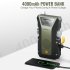 7 5W Hand Crank Radio With 4000mAh Battery AM FM WB 87 108 MHZ 520 1710 KHZ 162 400 162 550MHZ LED Flashlight Emergency Radio ArmyGreen