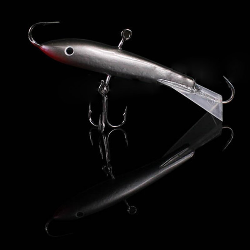 7.7cm 21.7g Ice Fishing Jigs Lifelike Artificial Sinking Bait with Strong Hooks Bass Pike Trout Fishing Lures