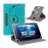 7 8 9 10 Inch Universal 360 Degree Rotating Four Hook Leather Tablet Protection Case Sky blue 8 inch