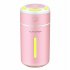 7 Colors LED Ultrasonic Essential Oil Diffuser Mini Aromatherapy Air Humidifier Pink