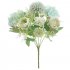 7 European style Colorful Peony Artificial Flower   Wedding Wedding Road    Home Interior Personality Floral Decoration White and green