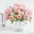 7 European style Colorful Peony Artificial Flower   Wedding Wedding Road    Home Interior Personality Floral Decoration White and green