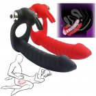 7 Frequency Dildo Vibrator Female Rabbit Anal Vaginal Massager Waterproof Stimulator Sex Tool black