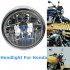 7 Inch 35W Universal Motorcycle Headlight Transparent Crystal Glass Clear Lens Beam Round LED HeadLamp For Honda CB series