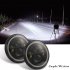 7 Inch LED Headlights DRL Hi Lo Beam  Halo Ring Amber Angel Eye For Car Motorcycle White light