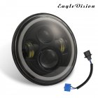7 Inch LED Headlights DRL Hi Lo Beam  Halo Ring Amber Angel Eye For Car Motorcycle White light