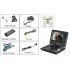 7 Inch kids portable dvd player with 7 inch wide screen display  watch movies  read e books  or listen to FM music  With game controller and TV antenna 