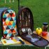 7 PCs Camping Kitchen Utensil Set Camp Cookware Utensils Organizer Travel Kit  Coffee Color