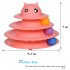 7 Pcs set Cat Turntable Kit 3 layer Detachable Bottom Anti slip Gasket Colored Boredom Relieve Toys Pink